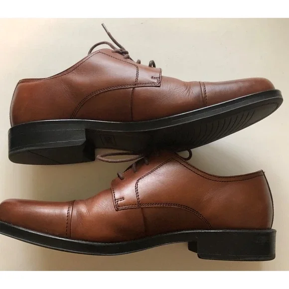 Chaps Mens Shoes 11M Oxfords Leather Lace Up Brown Dress/ Work Formal - Picture 6 of 6